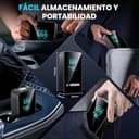 Inflador Ruedas Coche - Compresor Aire Portatil 150PSI con Linterna y Batería Recargable - para Coches, Motos, Bicicletas | Manómetro Digital | SOS Emergencia y Carga USB para Viajes Familiares - 3