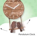 Dekori - Reloj De Pared Moderno De Madera con Péndulo. Preciso Y Silencioso, Apto para Todas Las Estancias De La Casa: Cocina Salón Comedor. Producto Original Dekori, Fabricado En Italia. (WOT) - 6