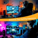 SANSUN Strisce LED per TV, con cavo USB, kit per retroilluminazione TV e HDTV, con telecomando, 16 colori, LED 5050 (5 m, per TV da 75-85") - 6