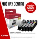 Canon PGI-580 + CLI-581, Cartuchos de Tinta Original, 5 Cartuchos de Tinta Independientes, 2 Color Negro y 3 Color Amarillo, Magenta y Cian, Compatible con Impresoras de Inyección de Tinta PIXMA - 2