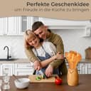 TOPANBIETER 999 Hochwertiges 5-teiliges Küchenlöffelset, Made in EU, 3 Löffel und 2 Spatel, nachhaltiges Olivenholz, langlebig und antibakteriell, Küchenhelfer-Set - 4