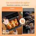 Cosori Dual Blaze Air Fryer WiFi 6,4L, Freidora de Aire sin Aceite 11 en 1, Temperatura y Tiempo Ajustables, 90+ Recetas en la App Creadas por Chef en Español, Apto para Lavavajillas, Gris - 4