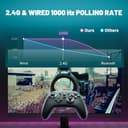 ECHTPower PC Wireless Controller, 1000Hz Gaming-Controller mit RGB/Hall-Joystick/Turbo/Vibration/800mAh Wiederaufladbare Batterie, Wireless-Controller für PC/Switch 2/Switch/Steam Deck/Android/iOS/TV - 6