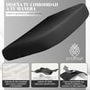 EveryKip® Silla Escritorio Ergonomica Ajustable con Reposabrazos Negro| Ruedas Anti-Arañazos | Sillas Oficina Ejecutiva con Reposacabezas | Cadeira Ergonómica Office Chair (Negro) - 6