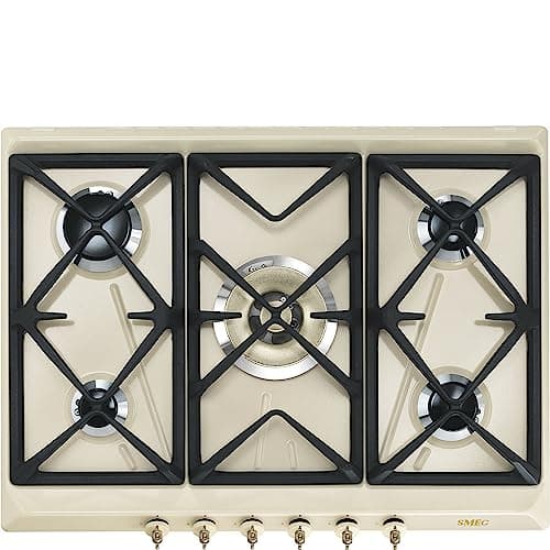 Smeg SRV876POGH piano cottura Crema Incasso Gas