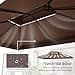 Outsunny 3x4m Gazebo Replacement Roof Canopy 2 Tier Top UV Cover Garden Patio Outdoor Sun Awning Shelters, Brown (TOP COVER ONLY) - 4