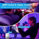 Taipow Lampara Techo LED 30W Cambia Color RGB, Regulable 2700K-6500K Dimmable, Control App/Mando a Distancia, Luz Inteligente Compatible con Alexa & Google Home para Dormitorio Salón Cocina - 3