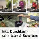 Bosch Küchenmaschine Serie 6 MUMS6EW13D, NEU, 7 Geschwindigkeitsstufen, 5,5l Schüssel, Durchlaufschnitzler, 3 Scheiben, Knethaken, Rührbesen, Silikonbesen, spülmaschinenfest, 1.600 W, silber/weiß - 8