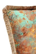 Kare Design Kissen Antique Fringe, Braun, 45x45cm, Zierkissen, Dekokissen, Couchkissen mit Reißverschluss, Samtbezug - 5