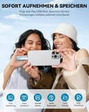 SUDEHO USB Stick 256 GB für iPhone, MFi-zertifizierter 4-in-1 Speicherstick für iPhone/iPad/Android/PC, Flash-Laufwerk mit Plug-and-Play Backup für Fotos & Videos, schnelle Übertragung, Aschblau - 4