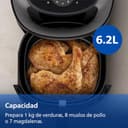 Philips Airfryer Serie 3000: freidora de aire con ventana, tecnología RapidAir Plus, 16 modos, 90% menos grasa, fácil limpieza, pantalla táctil y ahorro energético (NA330/00) - 5