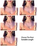 OSTAN Collar Mujer Plata 925, Cadena Barbada 1.4 mm - largo 40cm 50cm 60cm collar Delgado Femenino Colgante - 5