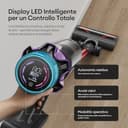 Ultenic 55Kpa/80Min Aspirapolvere Senza Fili U18, Scopa Elettrica Senza Fili Potente con Tubo Pieghevole, Filtrazione Multi-Cono,Display Intelligente, Anti-Groviglio per Peli Animali/Pavimenti/Tappeti - 8