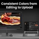 BenQ PV3200U 32" 4K UHD Monitor per video editing, 95% DCI-P3, 100% Rec.709/sRGB, audio 2.1, USB-C 65W, compatibile Mac, calibrazione in fabbrica e software, supporto ergonomico - 2