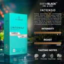 BrewBlack Intenso Coffee Capsules - 50 Aluminium Coffee Pods Compatible with Nespresso Original line, Dark Roast - Intensity 11/12, Made in Italy - 2