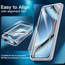 JETech Protector Pantalla para Google Pixel 10 Pro XL con Protector Lente Cámara, Compatible con Desbloqueo por Huella Dactilar, Cristal Vidrio Templado, HD Claro, 2 Paquetes Cada Uno - 5