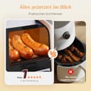 COSORI Airfryer, vincitore del test Stiftung Warentest, friggitrice ad aria calda 2 camere con finestra di visualizzazione, interno in metallo riduce il contatto in plastica - 4