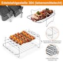Ninja Heißluftfritteuse Zubehör, Zubehör für Ninja Foodi Max Dual Zone Heißluftfritteuse AF300EU AF400EU AF451EU AF500EU, Silikonform Backpapier Auflaufform für Ninja Airfryer, Air Fryer Accessories - 4