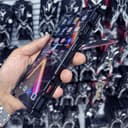 TECSHINE Metall-hülle für ASUS ROG Phone 8 Pro, für ROG 8 Handyhülle, Hülle, Metallrahmen Handy Case, Rüstung, Mechanische Monster, Handyschale -Schwarz - 3