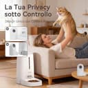 DAISTERN Distributore Automatico Cibo WiFi per Gatti e Cani con Telecamera HD 1080P, Dispenser Crocchette con Camera Rimovibile, Visione Notturna, Supporto 2,4G/5G, AI Funzione, Tuya App - 4