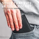 KRONIFY Atlas Herren Geldbeutel aus Leder mit RFID Schutz I Echtleder Portmonee mit Münzfach I Geldbörse für Männer in Carbon mit Geschenk Box - 4