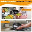 Silikonform HeißLuftfritteuse Zubehör für Philips Airfryer 5000 Serie XXL, 2 Silikonform Airfryer für Philips Airfryer XXL, Air Fryer Silikon Einsatz Backform für Philips Airfryer Dual Basket 7,2L - 6