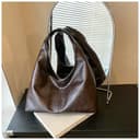 Fryloo Borse Borsa da Donna Hobo in Pelle Pu Y2k, A Tracolla Grande Donna, Casual per Tutti I Giorni alla Moda Autunno Inverno-Beige - 6