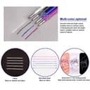 BUZIFU Marcadores de Costura Boligrafos Borrable Tela 12 Recambios y 4 Carcasas Vacías Bolígrafos para Costura Rotuladores Borrables para Tela,Borra con el Calor de la Plancha(Negro/Blanco/Azul/Rojo) - 2