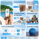 Doble Comedero Gato Automatico Wifi: 7L Dispensador Comida Gatos con Alimentación Lenta y Control por Aplicación, Comedero Perro Automatico con Alexa para Varias Mascotas, Desmontable para su limpieza - 2