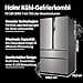 Haier French Door Fridge-Freezer I 100 cm Wide I French Door Fridge with 750 L XXL Volume, Ice Cube Dispenser & No Frost I Double Door Fridge with Freezer I FD 100 Series 7 HB26FSSAAA - 2