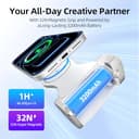 Master Grip Kit per iPhone 17 16 15 14 13 12 (iOS 26), Impugnatura Magnetica per Fotocamera per Telefono, Pro Shot Imaging Grip, Batteria Integrata da 3200 mAh, Ricarica Wireless (Bianco e Argento) - 5