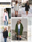 Tuopuda Largo Sudadera con Capucha para Mujer Color sólido Sudaderas de Manga Larga con Cremallera Sudaderas Abrigo con 2 Bolsillos Hoodie Suéter de Lana de Otoño Invierno(Negro,XL) - 5