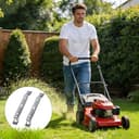 2 Stück Mähroboter Messer Mähmesser Ersatzmesser Für Stihl Mähroboter iMOW RMI 422 422P 422PC RMI422 P C Edelstahl Rasenmäherklingen 20 cm, Silber - 6