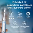 Oral-B iO Series 3 Plus Edition Elektrische Zahnbürste — Electric Toothbrush, Inkl. 3 Aufsteckbürsten, 3 Putzmodi für Zahnpflege — Designed by Braun, GUT GETESTET von STIFTUNG WARENTEST, Hellblau - 5