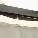 Outsunny Moskitonetz für 3x4 m Pavillon 4 Seitenteile Fliegennetz mit Haken Reißverschluss Mückennetz Insektenschutz Fliegengitter Nylon-Mesh Schwarz - 7