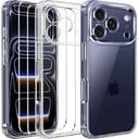 ivoler Anti-Amarillo Clara Funda para iPhone 17 Pro MAX con 2 Piezas Cristal Templado, [Protección Militar] Carcasa Protectora Antigolpes Transparente Anti-Choques Bumper Case - 1