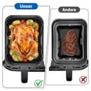 Ninja Heißluftfritteuse Silikonform für DZ400EU AF400EU AF451EU 9.5L, Airfryer Zubehör für Ninja Foodi Max Dual Zone, Air Fryer Silikon Einsatz Wiederverwendba, Silikon Einlagen für Airfryer (2 Stück) - 5