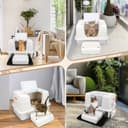 Vivifying Katzenklo Edelstahl mit Deckel, XL Leicht zu Reinigen und Geruchsresistent Katzentoilette Edelstahl, Rostfreier Stahl Katzenklo mit Pedals, Schaufel und Matte (Beige) - 7