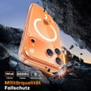 TAURI für iPhone 17 Pro Hülle 6,3" mit Panzer Schutz Glas Folie, Kompatibel mit MagSafe, Vollständiger Kameraschutz, Stoßfest Militärstandard Magnetisch Handyhülle - Durchsichtig - 5