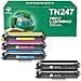 TN-243CMYK Toner Value Pack Compatible for Brother DCP-l3550CDW Toner Cartridges TN243 TN247 TN243CMYK for Brother HL-L3230CDW Toner MFC-l3750CDW HL-L3210CW MFC-L3710CW MFC-L3770CDW (5 Pack) - 1