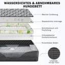 FURTIME Orthopädisches Hundebett Grosse Hunde, Memory Foam Hundekorb XL, Abnehmbar und Waschbar, rutschfeste Hundekörbchen, Hohem Rand Hundesofa, 107 x 81 x 19cm - 6