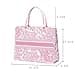 FENGJINRUHUA Fashion Luxury Cotton Canvas Tote Bag Large Capacity Jacquard Retro Exquisite, pink - 5