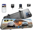 AZDOME Dash Cam Auto Specchio Retrovisore 12" Touchscreen, 4K+1080P, WiFi 6, GPS, Visione Notturna, G-Sensor, Controllo Vocale, Scheda 64GB Inclusa, Registrazione in Loop, Monitor di Parcheggio - 1
