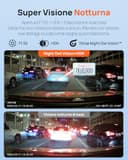 70mai Dash Cam Anteriore e Posteriore A410, Doppia Dashcam 2.5K+1080P HDR, Visione Notturna Super, Apertura F1.55, Modalità Parcheggio 24H, WiFi GPS, G- Sensor, Registrazione in Loop, Include 64GB SD - 3