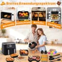 Ninja Heißluftfritteuse Zubehör - Airfryer Zubehör für Ninja Foodi Max Dual Zone AF400EU AF451EU 9,5L, Silikonform Heißluftfritteuse für Russell Hobbs 2 Kammern 9L - 4