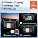 Haudio 2 Din Car Stereo with Wireless Apple CarPlay & Android Auto, 7 Inch Car Screen with Canbus, Bluetooth, Mirror Link,WiFi, FM/AM/RDS/SWC Car Radio for VW Golf 6, Passat, Polo, Tiguan, Jetta&Skoda - 2
