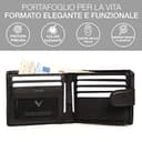 Lavalen Portafoglio Uomo Pelle Vera - Portamonete Uomo Elegante con Blocco RFID - Porta Carte di Credito Grande – Wallet for Men - Portafoglio Slim con Portamonete - Idee Regalo Papá. - 4