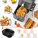 2Pezzi Accessori Friggitrice ad Aria per Ninja Double Stack XL Friggitrice Verticale 9.5L SL400EU, Foodi Max Dual Zone AF400EU, AF300EU 7.5L, Silicone Teglia per Friggitrice ad Aria - 4