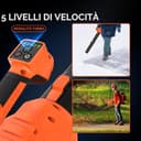 Soffiatore a Batteria, Bravolu Soffiatore Foglie Elettrico, con 2 Batteria da 5200 mAh e Caricabatteria, Velocità Aria Max 305 km/h, 5 Velocità Regolabili e Modalità Turbo - 4
