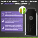 Filzada® 45x Lame per Robot Tagliaerba - Carbonio BLACK - adatto a tutti gli Husqvarna Automower - Lame Robot Tagliaerba adatto a Husqvarna 305, 308, 310, 315, 320, 420, e molti altri. con viti - 5